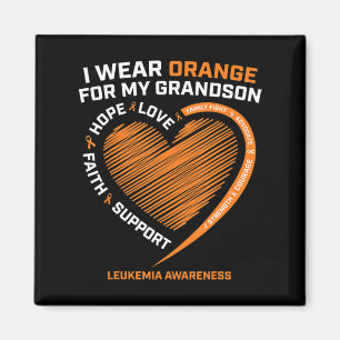 Kvinnor Manar I Bära Orange för min morson Leukemi Magnet