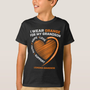 Kvinnor Manar I Bära Orange för min morson Leukemi T Shirt