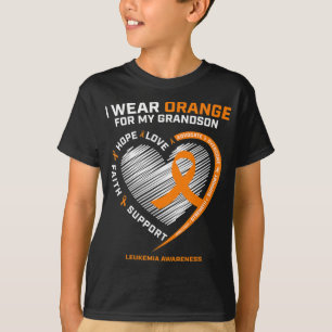 Kvinnor Manar I Bära Orange för min morson Leukemi T Shirt