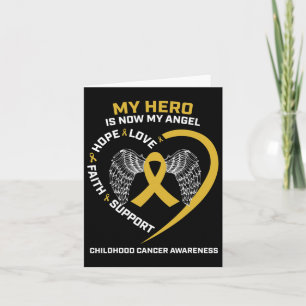 Kvinnor Manar mitt Hero är nu min ängel barncancer Kort