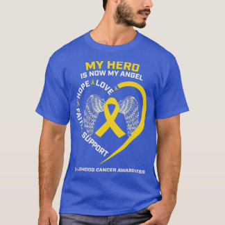 Kvinnor Manar mitt Hero är nu min ängel barncancer T Shirt