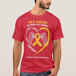 Kvinnor Manar mitt Hero är nu min ängel barncancer T Shirt