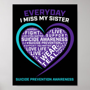 Kvinnor Manar Självmord - medvetandegörande syster Poster