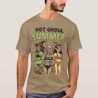 Kvinnor Mäns Rolig Halloween Het Ghoul Sommar Somm T Shirt
