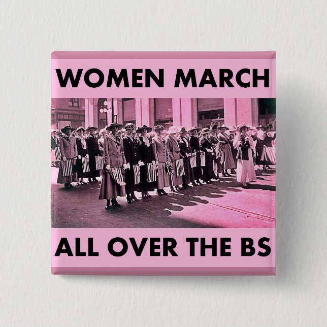 Kvinnor marscherar All över BSEN 2 flytta sig Knapp (Framsida)