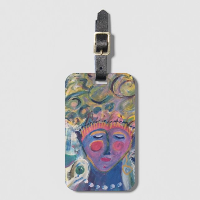 Kvinnor marscherar till sin egen trummor bagagebricka (Framsida vertikal)