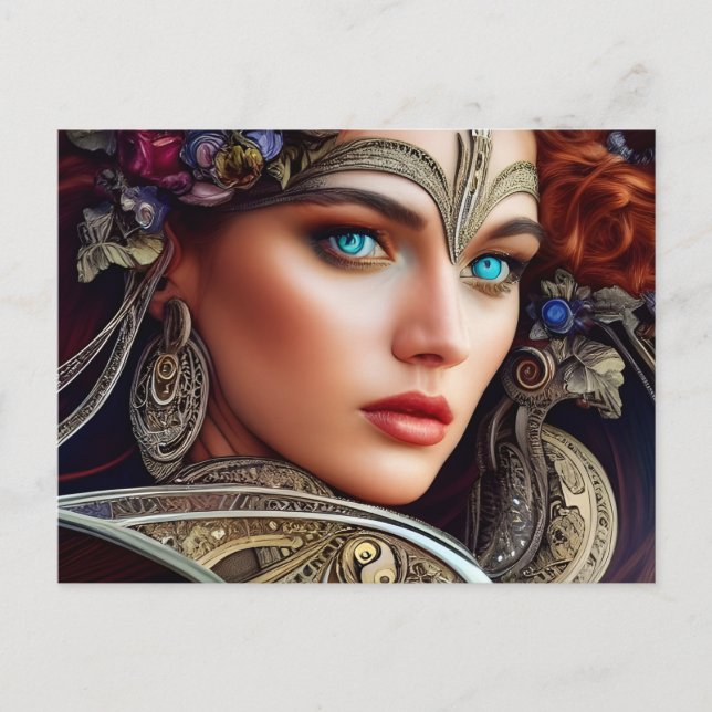 Kvinnor med blå Ögon Vykort (Framsida)