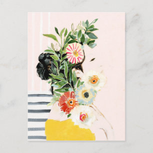 Kvinnor med blommor vykort