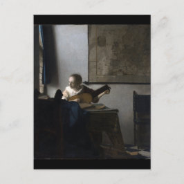 Kvinnor med en lute av Johannes Vermeer Vykort