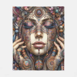 Kvinnor med experimentell staminspirerad Ornamenta Fleecefilt