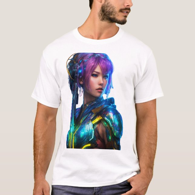 Kvinnor med Futuristiska Beauty T Shirt (Framsida)
