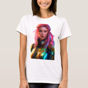 Kvinnor med Futuristiska Beauty T Shirt