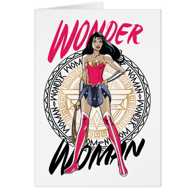  kvinnor med grekisk stamemblem hälsningskort (Framsidan)