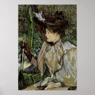 Kvinnor med handskar av Toulouse-Lautrec Poster