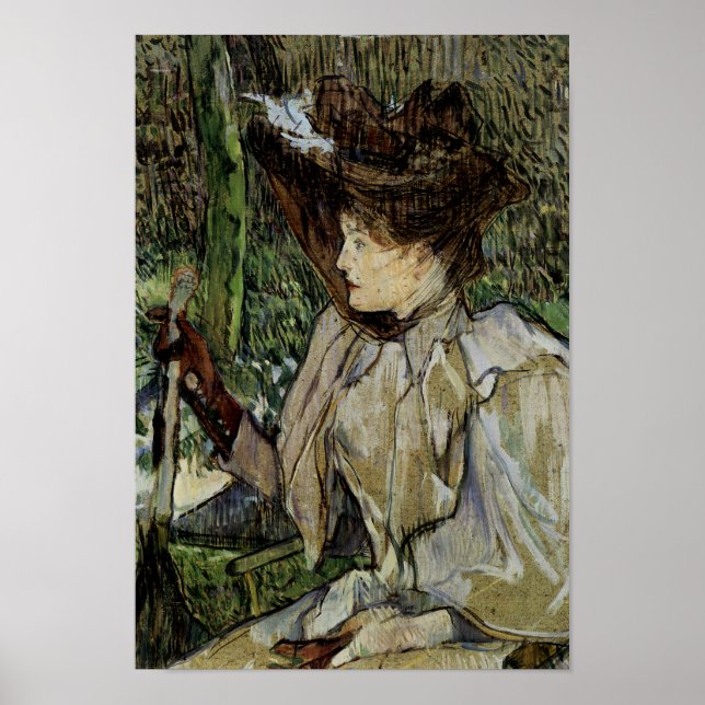 Kvinnor med handskar av Toulouse-Lautrec Poster (Framsidan)