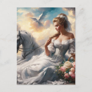 Kvinnor med häst vykort