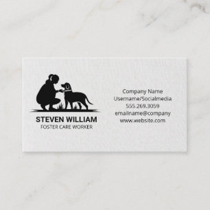 Kvinnor med Hund Logotyp Visitkort