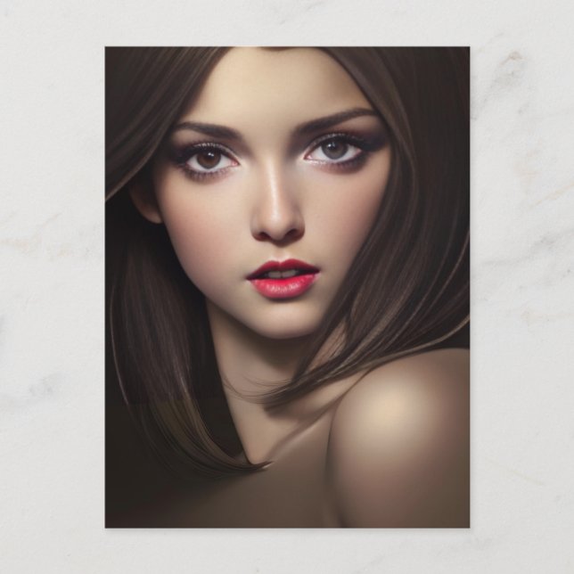 Kvinnor med intensivt vykort (Framsida)