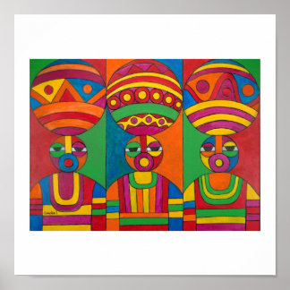 Kvinnor med kalabaskan av Emeka! Poster