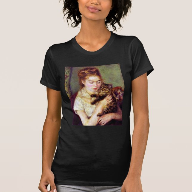 Kvinnor med katt, Auguste Renoir T-shirt (Framsida)