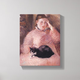 Kvinnor med Katt (av Edouard Manet) Canvastryck