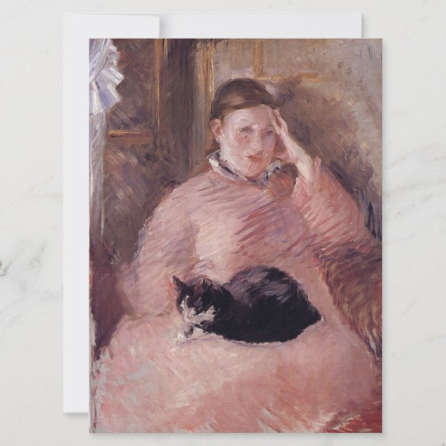 Kvinnor med Katt (av Edouard Manet) Kort (Framsida)
