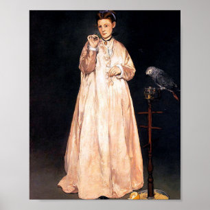 Kvinnor med papegoja Édouard Manet Poster