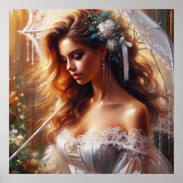 Kvinnor med paraplyer poster (Framsidan)