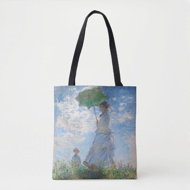 "KVINNOR MED PARASOL" 1890 CLAUDE MONET TOTE BAG TYGKASSE (Framsida)