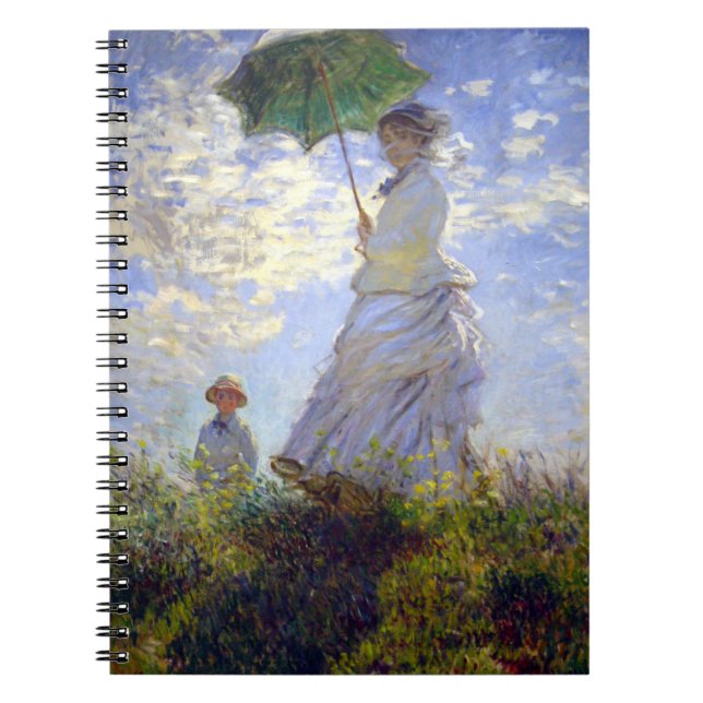Kvinnor med parasol av Claude Monet Anteckningsbok (Framsidan)