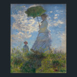 Kvinnor med parasol av Claude Monet Poster<br><div class="desc">Kvinnor med parasol - Carame Monet och Hennes son av Claude Monet, olja på canvas 1875, är en målning av en kvinna i en vit klänning som håller ett paraply över hennes huvud på överdelen av en backe täckt av gräs och vilda blommor, med bakgrundsbelysning mot ett briljant blå himmel...</div>