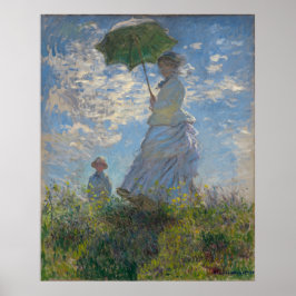 Kvinnor med parasol av Claude Monet Poster