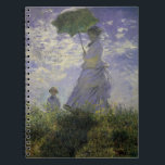 Kvinnor med parasol av Claude Monet, Vintage Art Anteckningsbok Med Spiral<br><div class="desc">Stroll, Camille Monet och Hennes son Jean (Woman med parasol) (1875) av Claude Monet är en vintage imponerande bra konsthamn med porträtt. En mor som tar en promenad med sitt lilla barn i en fält eller vår. Hon håller ett paraply i sol och bär en vacker klänning som blåser i...</div>
