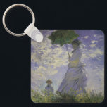 Kvinnor med parasol av Claude Monet, Vintage Art Nyckelring<br><div class="desc">Stroll, Camille Monet och Hennes son Jean (Woman med parasol) (1875) av Claude Monet är en vintage imponerande bra konsthamn med porträtt. En mor som tar en promenad med sitt lilla barn i en fält eller vår. Hon håller ett paraply i sol och bär en vacker klänning som blåser i...</div>