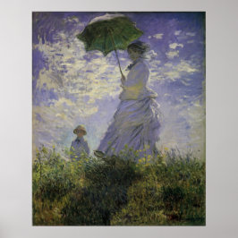 Kvinnor med parasol av Claude Monet, Vintage Art Poster