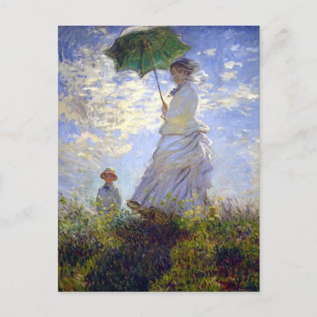 Kvinnor med parasol av Claude Monet Vykort (Framsida)