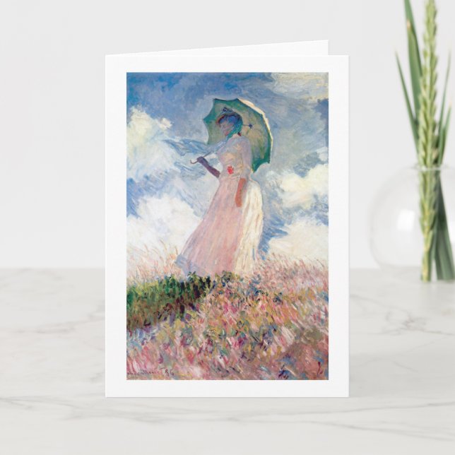 Kvinnor med parasol, Claude Monet, 1886 Kort (Framsida)