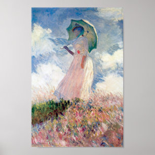 Kvinnor med parasol, Claude Monet, 1886 Poster