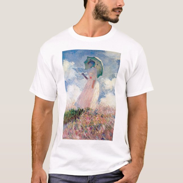 Kvinnor med parasol, Claude Monet, 1886 T Shirt (Framsida)