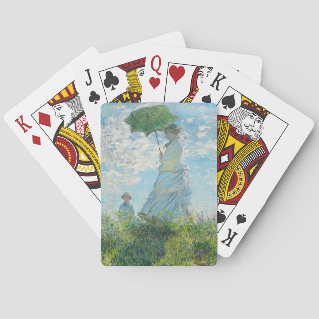 Kvinnor med Parasol Claude Monet Casinokort (Baksidan)