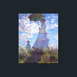 Kvinnor med Parasol Claude Monet Fine Art Canvastryck<br><div class="desc">Kvinnor med parasol, eller fru Monet och hennes son, är de två titlar som används för denna populära klassiska Impressionististiska målning av Fransk konstnär, Claude Monet, c. 1875 Det är en intressionistisk familjematod i stil porträtt av Claude Monets fru, Camille och deras son, ute på en promenad på en sommardag....</div>