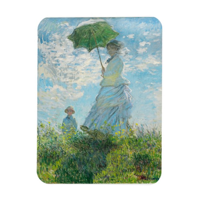 Kvinnor med Parasol Claude Monet Magnet (Vertikal)