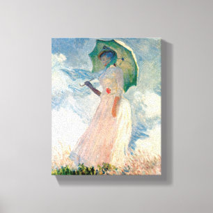 Kvinnor med Parasol Claude Monet Vintage Art 1886 Canvastryck