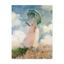 Kvinnor med Parasol Claude Monet Vintage Art