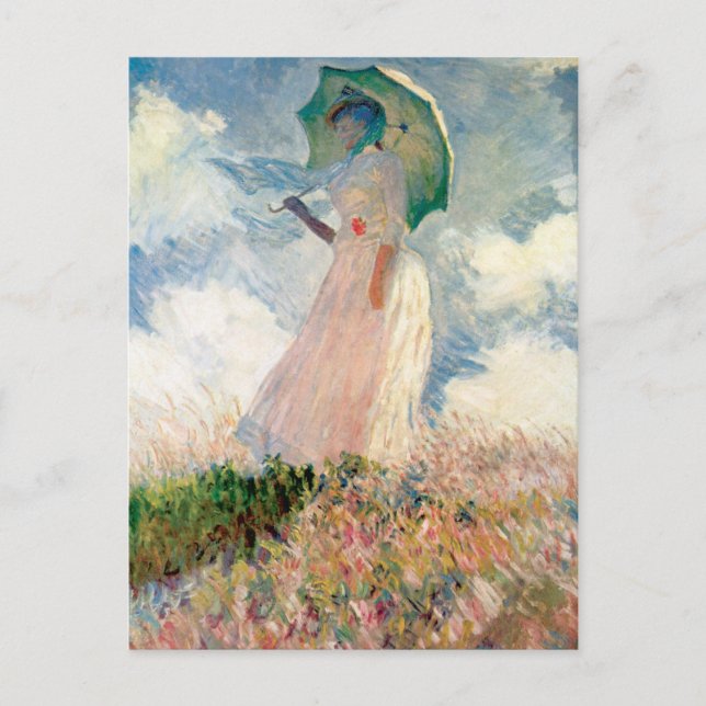 Kvinnor med parasol - Claude Monet Vykort (Framsida)