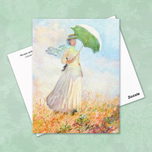 Kvinnor med Parasol Claude Monet Vykort