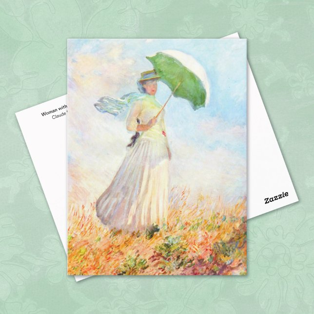 Kvinnor med Parasol Claude Monet Vykort (Skapare uppladdad)