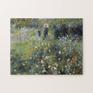Kvinnor med parasol i en Garden av Auguste Renoir Pussel
