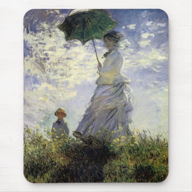 Kvinnor med parasol ~ Madame Monet med hennes son Musmatta (Framsidan)