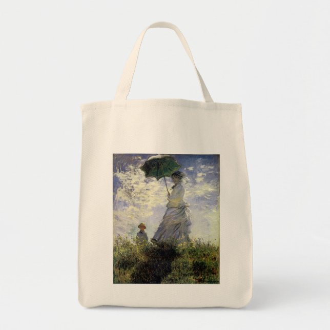 Kvinnor med parasol ~ Madame Monet med hennes son Tygkasse (Framsidan)